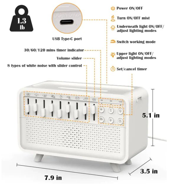 Soothing Room Speaker with Light & Humidifier - My Store